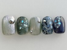 アイネイルズ 池袋店(I-nails)/スタッズ深みブルー