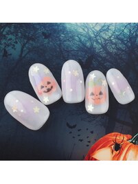 ハロウィンチークネイル