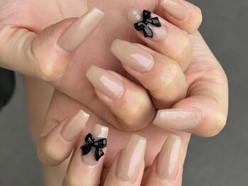 ワンカラー×リボン