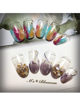 ネイルサロンアンドスクールエムズブロッサム(Nailsalon & school M's Blossom)/定額制ジェルコース￥6500