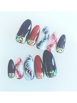 爪ソウシャイン(爪 SO SHINE)/ネイビーボルドー☆