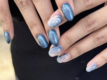 リン 恵比寿(RiN.)/ちぐはぐネイビーネイル akane