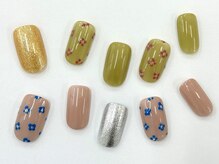 ネイルサロン クイール 小山店(NAIL SALON QUILL)/ワンカラー＆小花アート