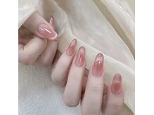 ピュアアンドリッチネイルサロン(Pure&Rich Nail Salon)/チークマグネットフレンチネイル