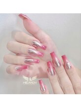 ヘブン ネイル 鶯谷(HEAVEN Nail)/Pink Mirror Nails