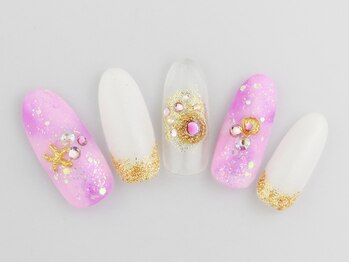 ネイルプラザ 河原町OPA店(NAIL PLAZA)/マーブル　夏デザイン☆