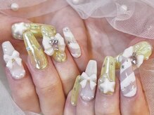 キレイエ ネイルズ(KIREIE NAILS)/キラキラ イエロー ガーリー