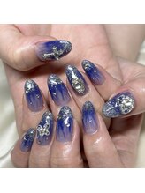 ソラール(SOLAR)/フラッシュラメ&ビジューネイル