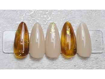スペル オン ネイルズ(Spell on nails)/べっこうネイル