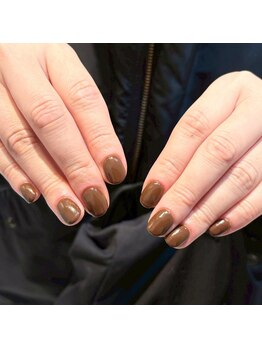 ホワイトネイル 難波店(WHITE NAIL)/ワンカラー/秋冬カラー/ブラウン