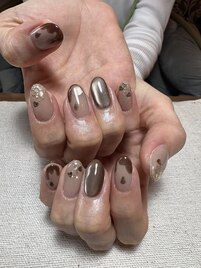 バレンタインネイル