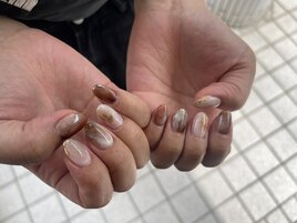 ニュアンスネイル秋ネイル