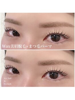 ティーネイルアンドアイラッシュ(tty)/マツパ×Wax眉毛脱毛