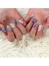 名前のないネイルサロン/紫陽花　梅雨　ネイル