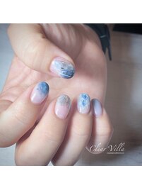 ブルーニュアンスネイル