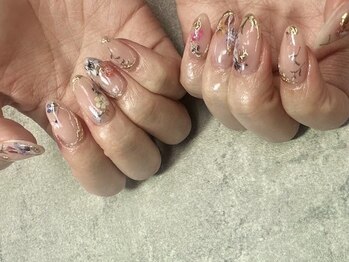 ネイルサロンファストネイルプラス 新宿店(FAST NAIL PLUS)/梅雨ネイル2023【フラワー】