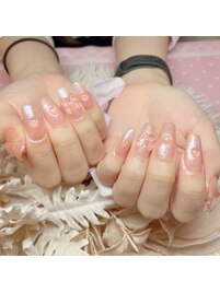 ハートがピンクに光ります