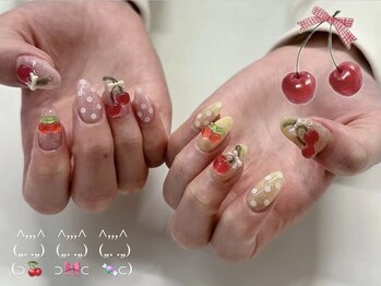 春色さくらんぼネイル♪