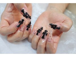 ドット×クロスモールドネイル