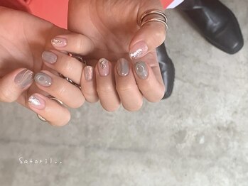 サトリネイルルーム 西宮北口(satori nail room)/ぷっくりアンニュイcolor