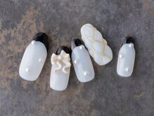 サンミーゴネイル 神戸店(Sunmego Nail)/エレガント黒フレンチネイル