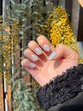 カバー(COVER)/グレー×ピンクフレンチ×ハート