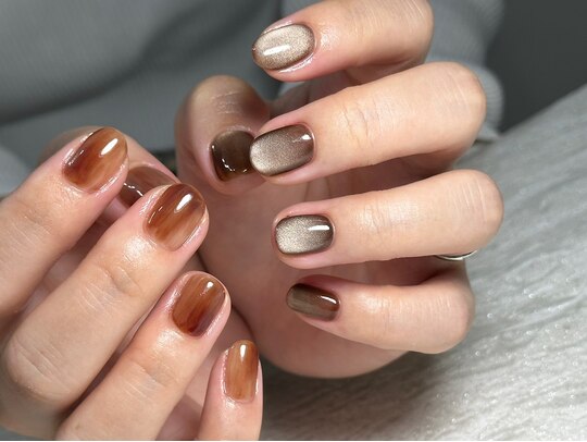 2025年冬】ニュアンス オレンジのネイルデザイン集｜人気順  