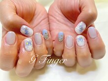 ジーフィンガー 大井町店(G Finger)/アイスブルー×雪の結晶ネイル♪