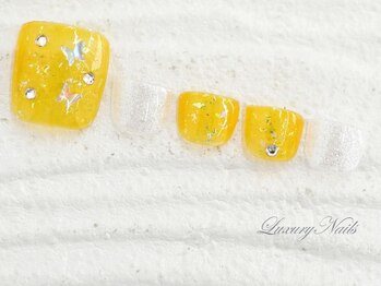 ラグジュアリーネイルズ アカバネ(Luxury Nails Akabane)/ビタミンカラー*蝶々Nail