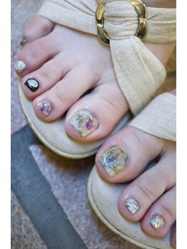 ネイルルーム アイボリー(nail room ivory)/ニュアンスフットネイル