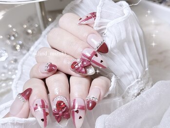 リンドネイル バイ モカ アンド ララ(Lind nail by moca and LaLa)/【mizuki】ボルドーネイル