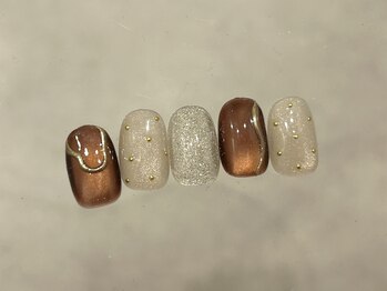 ラクネイル 浦和店(raku nail)/ブラウンぷるマグニュアンス