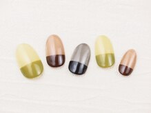 ブルジェネイル ネイル(BOURGE nail)/モードな輝き＊大人のバイカラー