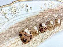 ネイルサロン&スクール ジーナ(GINA)/レオパード×秋色クリア