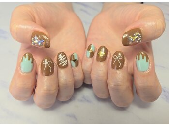 バレンタインネイル