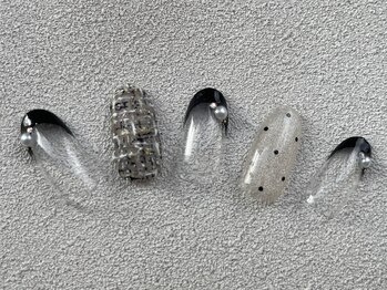 コエル(coel)/ツイード×マグネットネイル