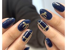 エクラ(eclat)/ネイビー×ゴールド