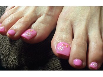 リエル(Riel)/お花ネイル☆フット定額8200