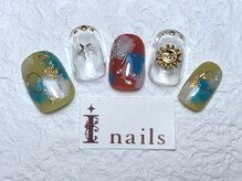 アイネイルズ 梅田店(I nails)/タイダイエスニック￥8200