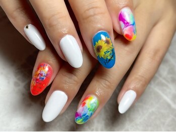 レディグリッター(Lady glitter)/カラフルネオン×ホワイト