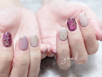 ワイネイル(Y.nail)/ミラーアート×リラックマ