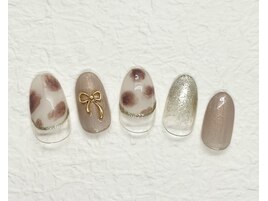 アニマル×リボンネイル