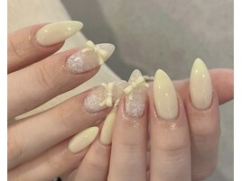 バターイエローネイル レース