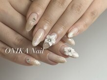 オニカネイル 表参道(ONIKA nail)/ぷっくり3Dフラワー