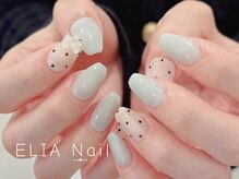 エリア(ELIA)/ドット/リボン/ミントブルー