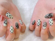 ムーピーネイル(moopy nail)/★dot×lace