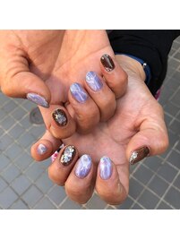 紫ネイル