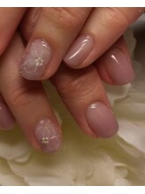 コーラル(CORAL)/オーダーたらしこみネイル