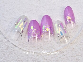 ネイルサロン ブランシュール(Nail Salon Blancheur)/逆フレンチオーロラ散し