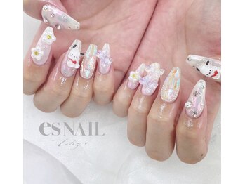 エスネイル 新宿西口店(es NAIL)/オーロラ×キャラパーツ